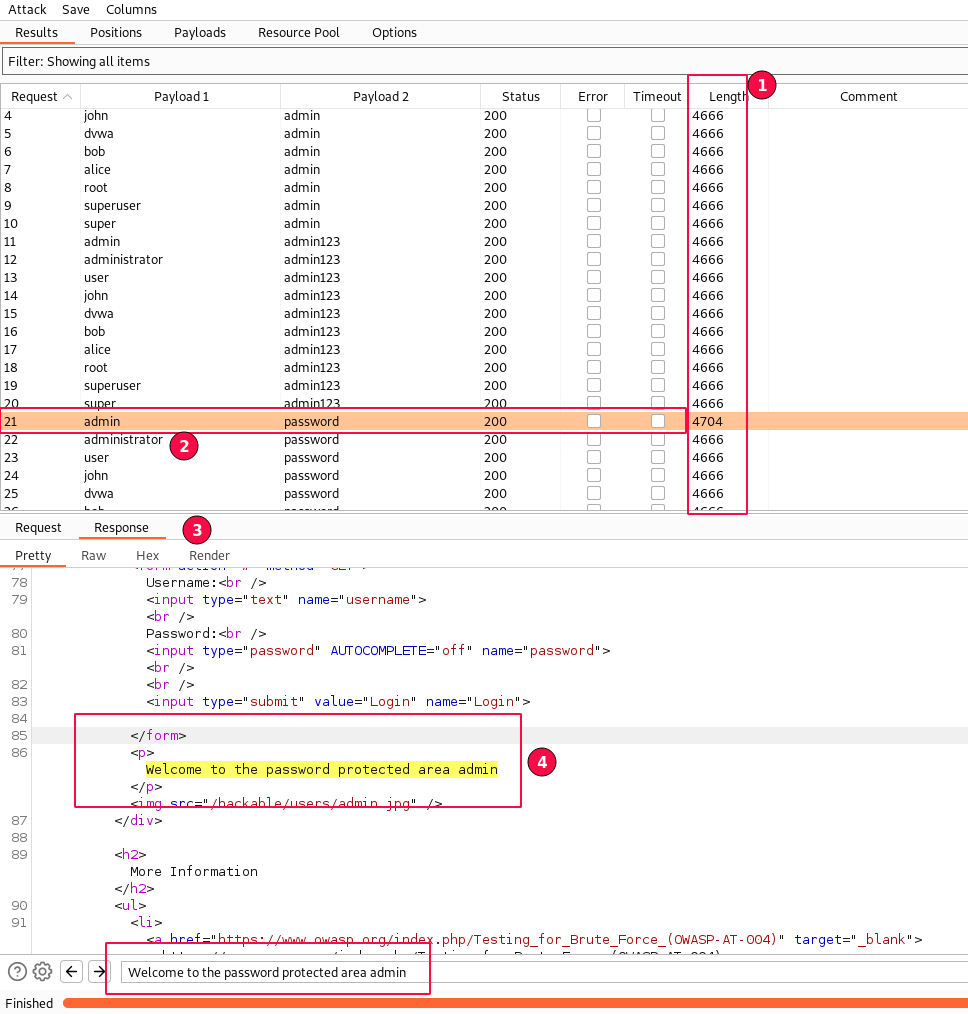 Figure 15: Brute Force Payload Match Found