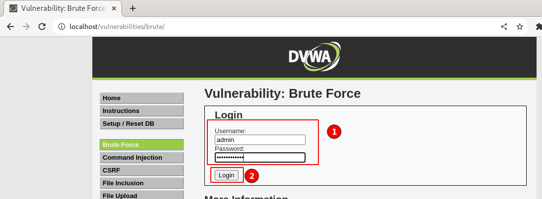 Figure 5: Key in random credentials on the Login Page
